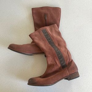 Leather Ugg Heel Boots